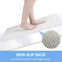 Hargiis Non-Slip Bathtub Mat, Anti Slip Shower Mat, Fast Drying Bathtub Mats, Foot Scrubber Mat, Anti Slip Mat for Tub, Floor, Bathroom, Kitchen, Home, Hotel (White 24"x16")