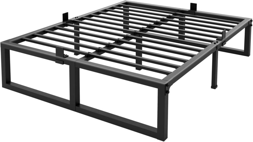 16 inch King Bed Frame,3500 lbs Heavy Duty Metal Platform,Steel Slats Support/No Box Spring Needed/Noise Free/Non-Slip/Easy Assembly 16 inch King Bed Frame,3500 lbs Heavy Duty Metal Platform,Steel Slats Support/No Box Spring Needed/Noise Free/Non-Slip/Easy Assembly