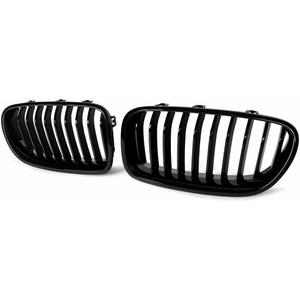 F10 Grill Front Kidney Grille Replacement Compatible with 2010-2017 BMW 5 Series F10 F11 F18 Sedan 520i 528i 535d 535i 550i Easy Installation ABS Materia (Single Slat Gloss Black, F10 (2010-2016))