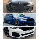 Front Lip Splitter Compatible with BMW 5 Series G30 LCI M Sport 20212023, Gloss Black, Fits for 530i 530e 540i M550i & xDrive Models WheelX