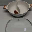 Kerykwan 7-QT Shabu Shabu Hot Pot with Divider Double Flavor Divided Stockpot with Glass Lid Dual Sided Soup Cookware for Induction Cooktop Gas Stove Hot Burner