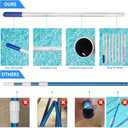 Poolvio Pool Deep Skimmer Net with 3ft - 10ft 1.0mm Thick Adjustable Aluminum Pole & Fine Mesh Bag Leaf Skimmer Rake Net for Above Ground & Inground Swimming Pools, Removes All Debris