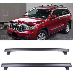 SCITOO Roof Rack crossbars Fit for Jeep Grand Cherokee 2011-2021 with Chrome/Black Grooved Side Rails,Cargo Carrier Kayak Rooftop Luggage Crossbar