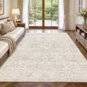 FMFUNCTEX 12x15 Washable Beige Neutral Oriental Large Living Room Area Rug