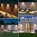 Solar Fence Lights Outdoor - 3 Color Modes(3000K/4000K/6000K), IP55 Waterproof Solar Lights, Fence Light Solar Powered for Outside, Backyard, Railing, Steps, Patio and Wall Lighting（8Pack）