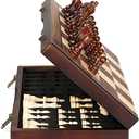 Amazon.com: Magnetic Wooden Chess Set for Adults Kids 15'' Chess Board with Handmade Pieces, Folding Portable Travel Unique Chess Sets Game for Tournament Professional Beginner : Toys & Games