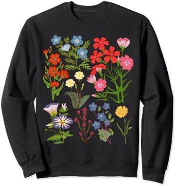 Vintage Botanical Floral Flower Hawaiian Gifts For Men Women Sweatshirt Large