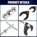 Clatoon Inner CV Axle Puller Tool with 5/8"-18 Slide Hammer, Slide Hammer Puller Set with 63mm 48mm CV Joint Fork Adapter, Axle Removal Tool for Front Wheel Drive Bearing & Joint Extraction