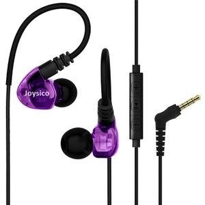 Sport Headphones Wired Over Ear In-ear Earbuds for Kids Women Small Ears Comfortable, Earhook Earphones for Running Exercise Jogging, Ear Buds with Microphone and Volume for Cell Phones Purple
