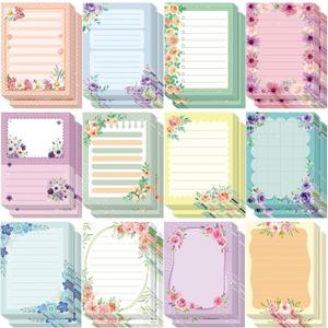 24 Pads Flower Sticky Notes Floral Notepads Flower to Do List Memo Pads 3x4 Inch for Floral Gift Adhesive Notepads for Women Office Home Party Supplies Birthday Gift Appreciation Christmas