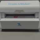 Xyron Create-a-Sticker, 5" Sticker and Label Maker Machine for Small Business and DIY Crafts, Includes Permanent Adhesive, Pre-Loaded (0501-05-10A)
