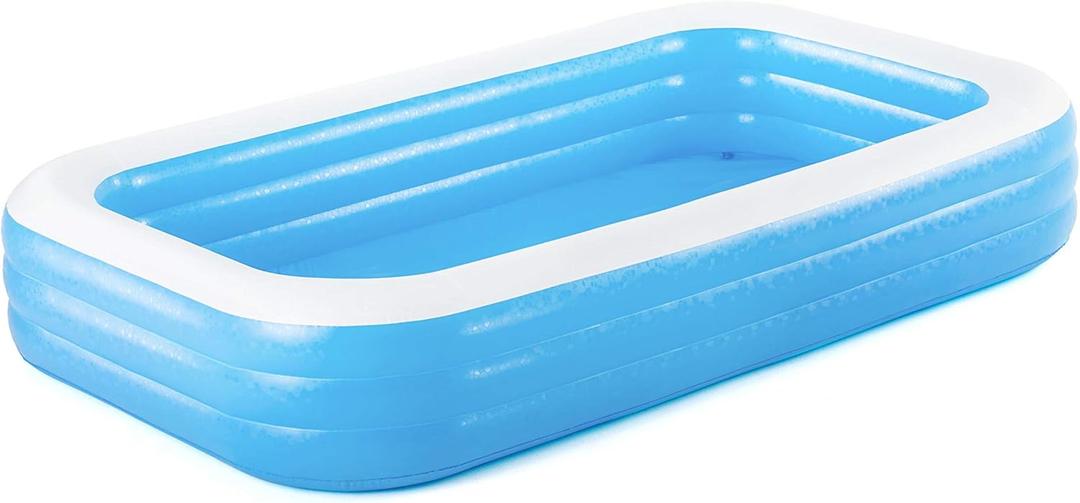 H2OGO! Blue Rectangular Inflatable Family Pool (10' x 6' x 22")