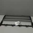 BESy 24 Inch Oil Rubbed Bronze Towel Racks, Bathroom Towel Shelf with Foldable Towel Bar Holder and Towel Hooks, Wall Mounted Multifunctional Bathroom Accessories, Double Towel Bars