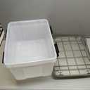 IRIS USA 44 Qt Storage Bins with Gasket Seal Lid, 2 Pack - BPA-Free, Heavy Duty Moving Containers Tight Latch, Weather Proof Tote, WEATHERPRO - Clear/Chrome