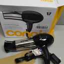 Conair Hair Dryer, 1875W Full-Size Hair Dryer with Ionic Conditioning, Blow Dryer, Tourmaline Ceramic Technology for Quick Drying, Black/Chrome