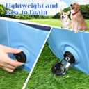Foldable Dog Bath Swimming Pool Plastic Kiddie Pool Professional Tub Collapsible Grooming Bathtub for Pets Kids Baby and Toddler, 32 x 8 Inches Blue