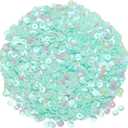 MECCANIXITY Loose Sequins 4MM Glitter Sequins 3000Pcs Cup Sequins Embroidery Sequins for Jewelry Making Crafts Sewing,Mint