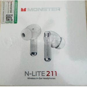 Monster N-Lite 211 Wireless Earbuds， Bluetooth 6.0 Stereo Headphones with Noise-Cancelling Mic and LED Display, Built-in Mic for Clear Calls, Waterproof Design for Sports