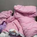 Full Size Bedding Sets for Girls 6Pcs Pink Purple Rainbow Kids Comforter Set with Sheets Moon Heart Print on White Teen Girl Bed in A Bag (Rainbow, Full)