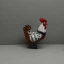 Kircust Garden Rooster Statues & Sculpture, Metal Chicken Animal Yard Art Lawn Ornament Figurines Artwork for Outdoor, Patio,Backyard and Home Kitchen Decoration (Large, Yellow)