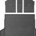 Mixsuper Cargo Liner for B-M W X3 2025 2026, Cargo Mat Backrest Mat for X3, All Weather Trunk Mat Backrest Mat TPE Back Seat Cover Protector for X3 Accessories