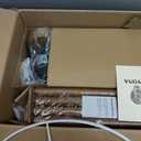 ELYONA Wood Tripod Floor Lamp Modern Standing Lamp with Black Drum Shade, Industrial Tall Reading Lamp for Office Living Room Bedroom, ETL Listed Walnut & Black, 3 Color Temperatures LED Bulb Include