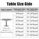 Smiry Round Picnic Tablecloth, Waterproof Elastic Fitted Table Covers for 57" - 68" Tables, Wipeable Flannel Backed Vinyl Tablecloths for Camping, Indoor, Outdoor, Coffee & White