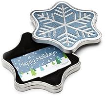 Amazon.com $50 Gift Card in a Snowflake Tin (Happy Holidays Card Design)