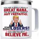 2 x Gifts for Nana -Funny Birthday Gifts from Granddaughter,Grandson,Grandkids-Best Gift for Grandma,Women on Mothers Day,Christmas-You Are a Great Nana (14 Oz Coffee Mug)