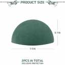 2 Pcs Floral Foam Half Balls, 7.5"W x 3.7"H Half Round Green Dry & Wet Flower Foam for Fresh or Artificial Flower Arrangements, Florist Foam for Craft Supplies,Wedding, Birthdays, Home Decor