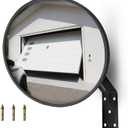 CNQLIS Acrylic Convex Mirror Outdoor, Adjustable Wide Angle View Indoor Security Mirror, Corner Security Blind Spot for Indoor Outdoor Garage School Classroom Warehouse(8 Inch)