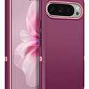 for Google Pixel 9 Pro XL Case Heavy Duty Protective Shockproof Dropproof 3-Layer Full Body Protection [Without Screen Protector] Tough Rugged Cover for Pixel 9 Pro XL, Purple/ Pink 