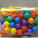 Hovenlay Ball Pit Balls Phthalate Free BPA Free Crush Proof Plastic - 7 Bright Colors in Reusable Play Toys for Kids with Storage Bag, 2.2"