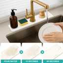Water Absorbing Stone Drying Mat for Kitchen Counter Diatomite Faucet Mat for Kitchen Sink Quick Dry Stone Mats Bathroom White Sink Protectors Dish Drying Mats Splash Guard Home Essentials Decor