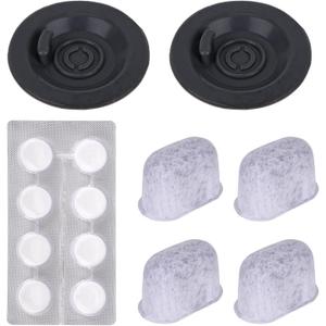 Espresso Maintenance Kit Compatible with Ninja Luxe Coffee Machine, 2pcs Silicone 54mm/2.13in Backflush Discs, 4 Water Filters & 8 Espresso Care Tablets for Daily Machine Care Cafe Accessories