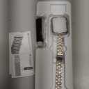 Slim Watch Band Compatible with Apple Watch 41mm 45mm 42mm 44mm 40mm 38mm Metal Stainless Steel Watchband Suitable for iWatch 10/9/8/7/6/5/4/3/2/1/SE Series Women Luxury Strap (Silver and Gold)