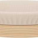 Sondiko Oval Bread Proofing Basket, Handmade Sourdough Bread Baking Supplies, Banneton Bread Proofing Basket Brotform with Proofing Cloth Liner for Sourdough Bread, Baking