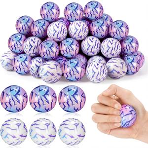 Junkin 24 Pcs Kpop Party Favors Kpop Mini Stress Balls Decorations K-pop Purple Lightning Foam Sports Balls Decor K-pop Goodie Bag Stuffers Bulk for Popular Singer Birthday Party Favors Supplies