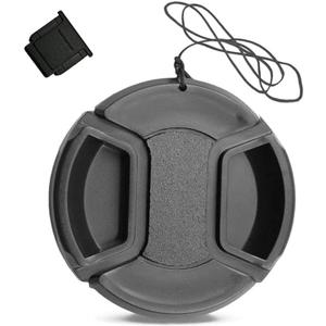 58mm Camera Lens Cap Draduo Camera Lens Cover Snap-On Center Pinch Compatible with Nikon Canon Sony Camera