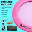 BOAGEW Water Hammock Inflatable Round Floating Ring for Adults Lake Party, 8 FT Circle