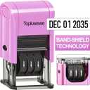 Date Stamp Self Inking Dater Stamp for Business 12 Year Band Purple Mount Black Ink 2024-2035