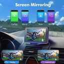 Hieha Car Play,Wireless Portable with Apple CarPlay and Android Auto Screen for Car,7" HD Touch Screen Car Stereo with Mirror Link,Backup Camera,Bluetooth5.2,GPS Navigation,AUX,FM for All Vehicles
