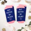 Gifts for Sister in Law - Sister in Law Gifts for Women,Funny Christmas Birthday Graduation Galentines Valentines Day Personalized Mothers Day Gift Ideas for Sisters Friends,Stocking Stuffer Socks (Blue, One Size)