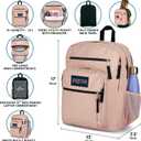 JanSport Laptop Backpack - Computer Bag with 2 Compartments, Ergonomic Shoulder Straps, 15 Laptop Sleeve, Haul Handle - Pastel Lilac (Purple)