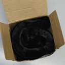 Coverado Winter Fluffy Steering Wheel Cover, Upgraded Anti-Slip Fuzzy Furry Car Steering Wheel Cover, Universal 14-15 inch, Soft Plush, Warm, No Odor, Luxurious Decoration for Women Men (Black)