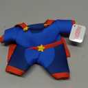 DolliBu Superhero Stuffed Animal Dress Up Set - Blue Super Hero Cape, Suit and Eye Mask Costume - Pretend Play Clothes for Teddy Bears - Small Fits 5 to 7 Inch Plush Toys