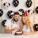 Dog Costume Set Ears and Tail Set Dog Headband Nose Leather Necklace Set Halloween Christmas Party Cosplay Costume