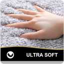 OLANLY Toilet Rugs U-Shaped 24x20, Extra Soft and Absorbent Microfiber Bathroom Rugs, Non-Slip, Machine Wash Dry, Plush Shaggy Contour Bath Mats for Toilet Base, Grey