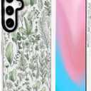 ChiCsFleur for Samsung Galaxy S23 Plus Case, TPU Phone case with Camera Protection for Women Girls Teens - Green Watercolor Botanical Leaf Herb Natural Garden Floral Clear Gift Aesthetic Unique (Verdelle)