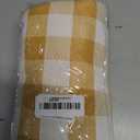 Softalker Checkered Tablecloth Rectangle, Outdoor Linen Cotton Gingham Table Cloth with Tassel, Heavy Duty Wrinkle Free Buffalo Plaid Table Cover for Kitchen Dining Summer Party - 55 x 84 Inch, Yellow